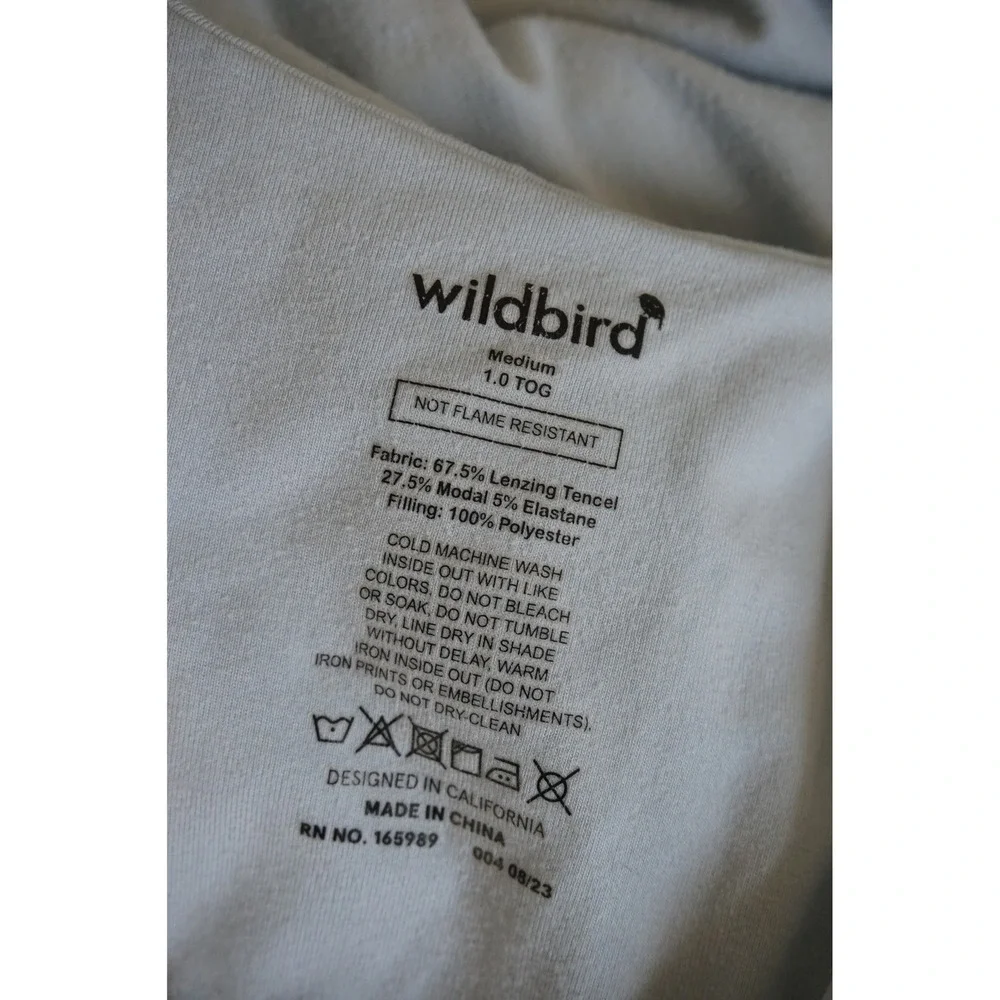 Wildbird CloudBlend Sleep Sack Wearable Blanket 1.0 TOG Tencel Modal Dove Medium